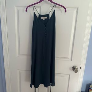 LOFT Blue Shift dress with tie size Small Petite